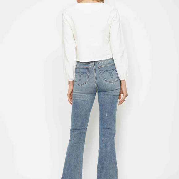 Judy Blue Light Blue Flare Jeans - Picture 2 of 9